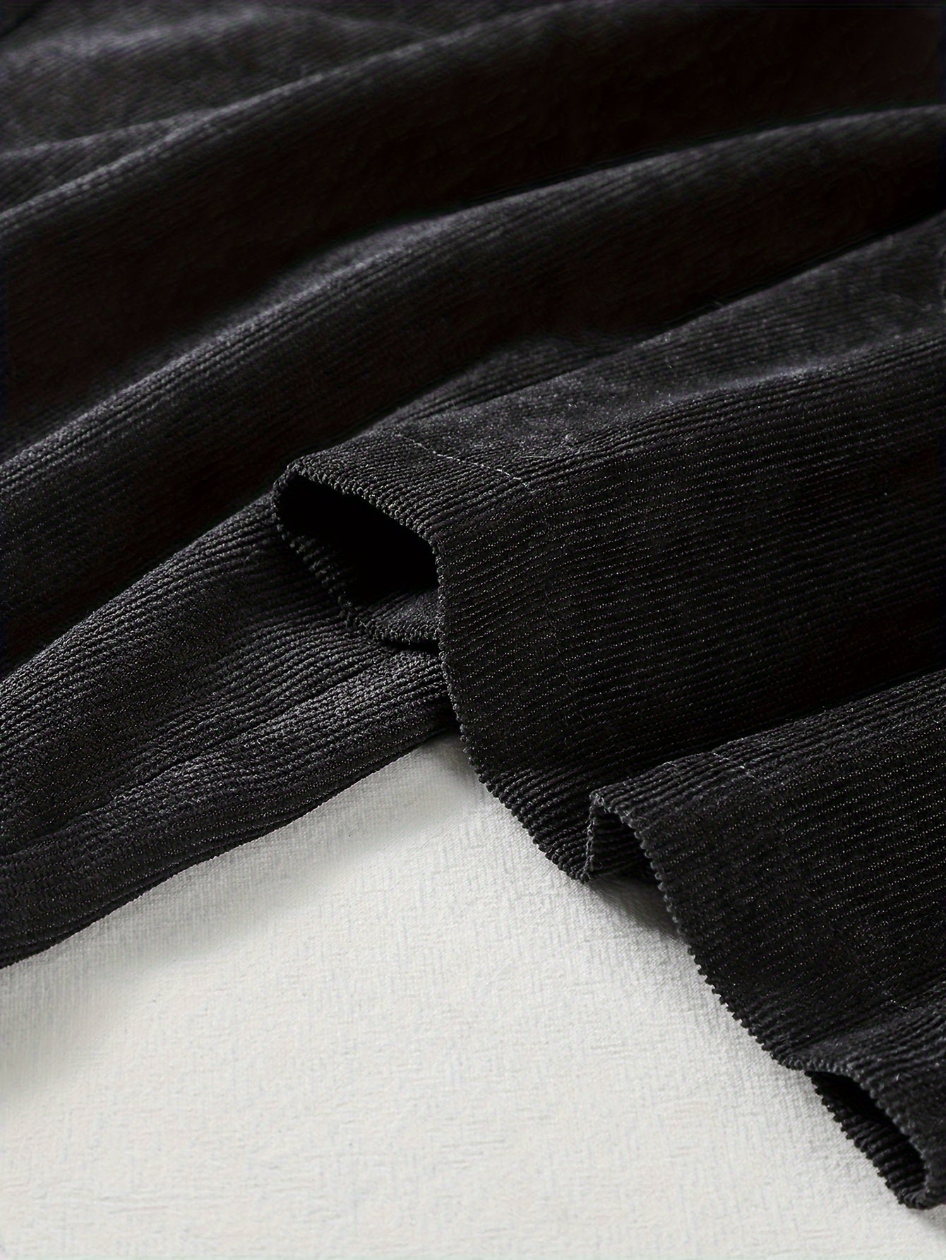  Drawstring Wide Leg Corduroy Trousers