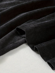  Drawstring Wide Leg Corduroy Trousers