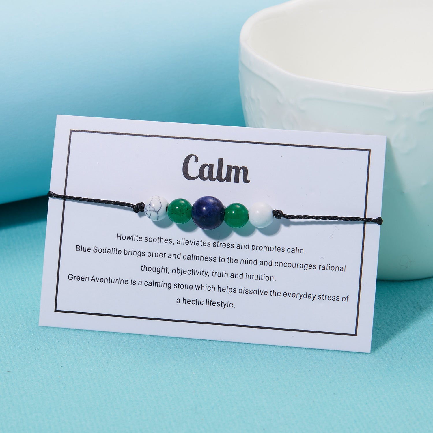 Healing Crystal Bracelet Natural Stone Beaded Bracelets Reduce Anxiety & Stress