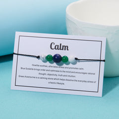 Healing Crystal Bracelet Natural Stone Beaded Bracelets Reduce Anxiety & Stress