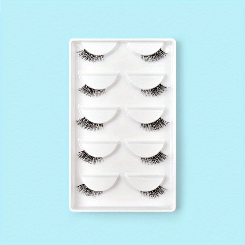 5 Pairs Natural Look 3D Wispy False Eyelashes