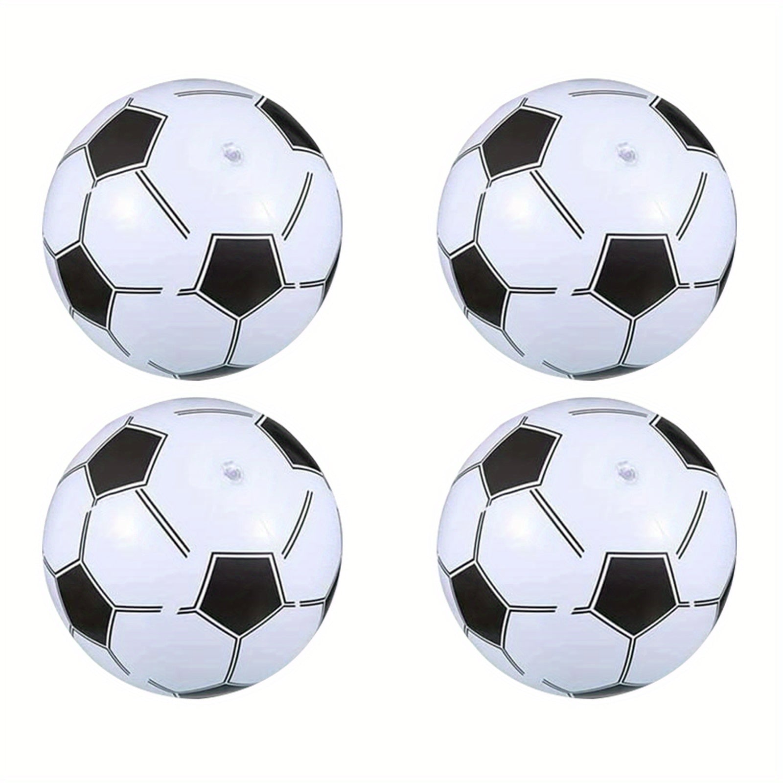 4-Pack 30.99 cm Inflatable Soccer Beach Balls
