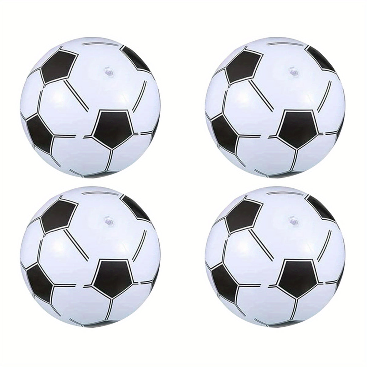 4-Pack 30.99 cm Inflatable Soccer Beach Balls