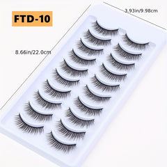 10 Pairs 3D False Eyelashes Natural Full Strip Eye Lashes Extension