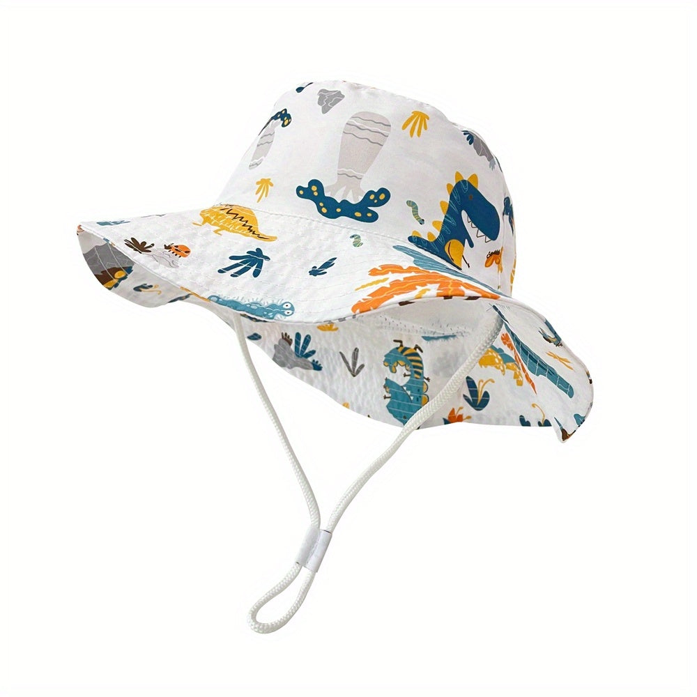 Kids Animal Print Sun Hat Breathable Fisherman Hat 2-5 Years