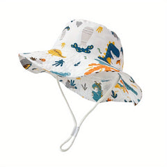 Kids Animal Print Sun Hat Breathable Fisherman Hat 2-5 Years