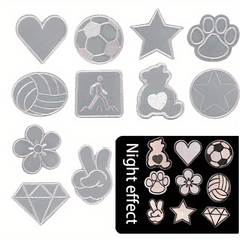 11pcs Night Effect Iron On Patches For Men Embroidered Applique Repair Patch