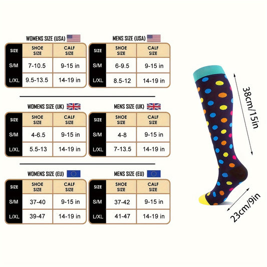 4Pairs Compression Socks for Men and Women Outdoor Running Stockings