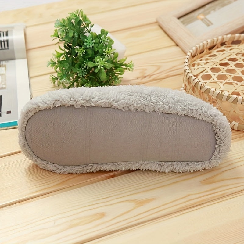 Women's Eyes Plush Slippers Warm Fuzzy Flat Indoor Bedroom Shoes