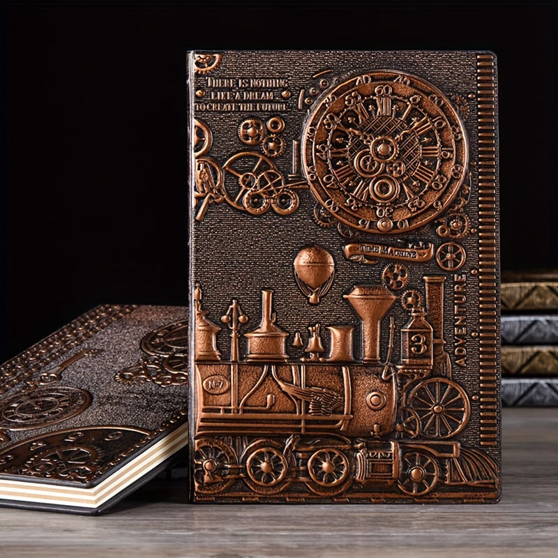 Embossed PU Leather A5 Notebook - 100 Sheets