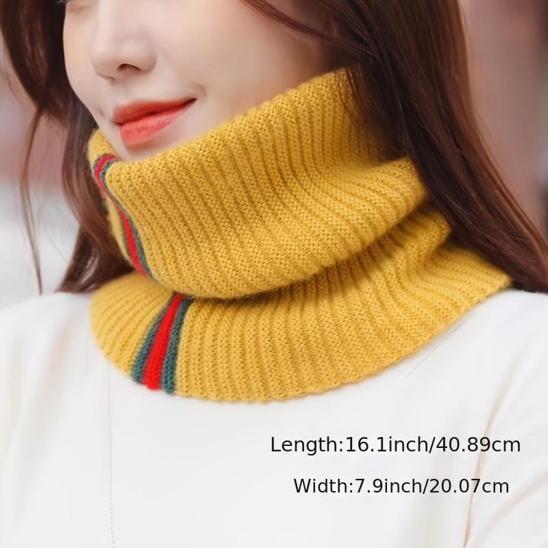 Striped Geometric Infinity Scarf Crochet for Autumn and Winter