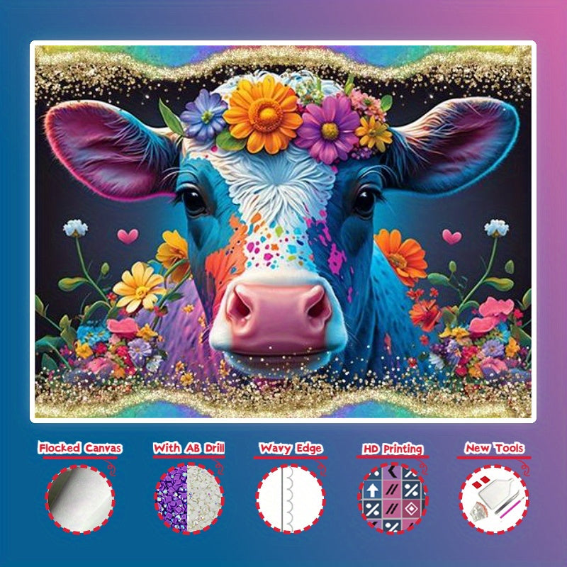 DIY Diamond Painting Kit 35x30 - Large Size Canvas 5D Flocked Canvas AB Core