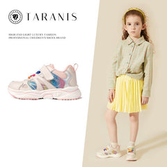 TARANIS Glitter Baby Girls Sneakers Breathable Ultra Light Non slip Kids Shoes