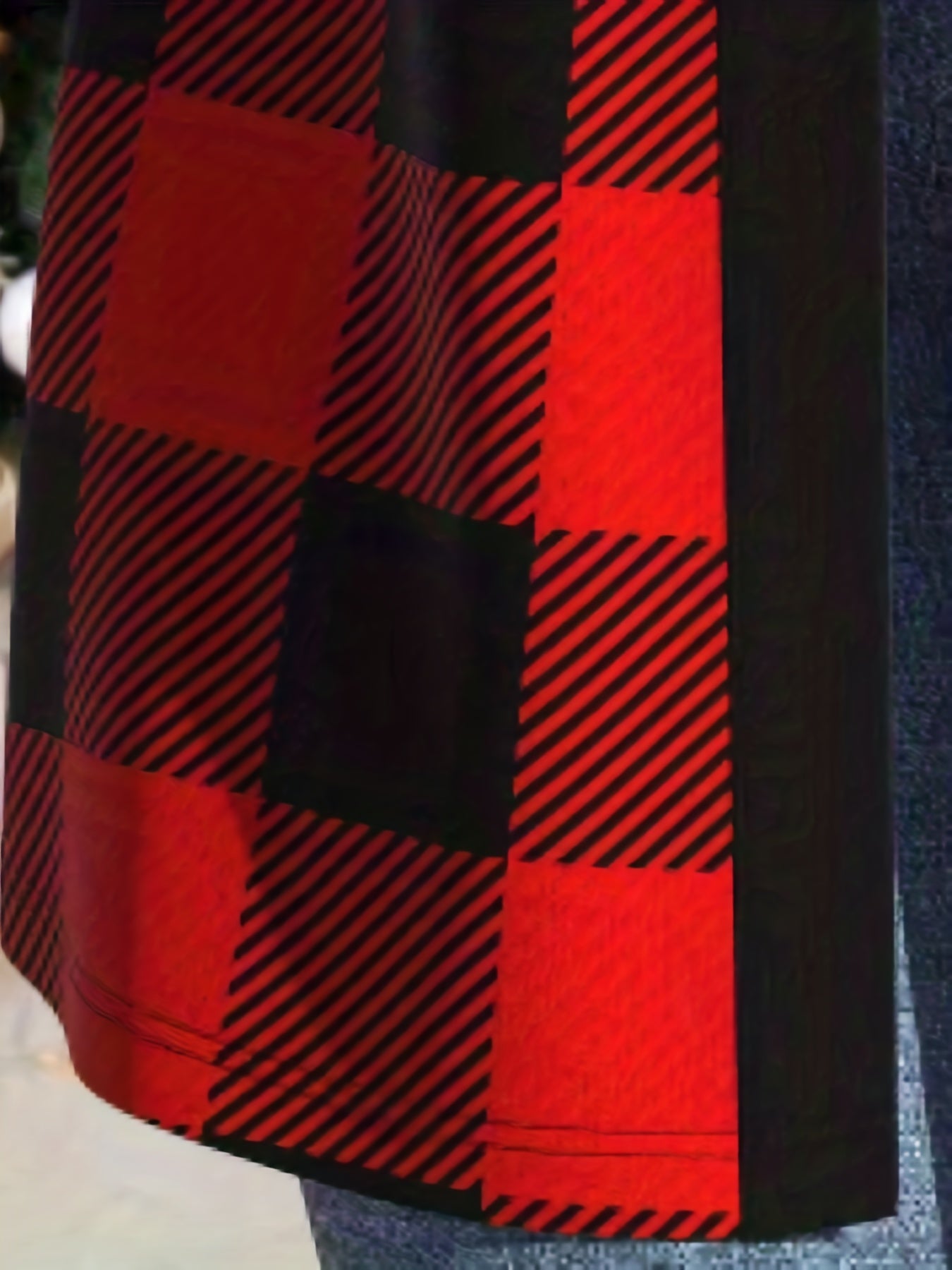  Plaid Print Long Sleeve Open Front High Stretch Cardigan