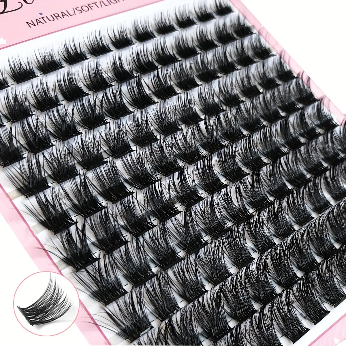 120 Clusters Lashes D Curling 9 16mm Mixed Length Fluffy False Eyelashes