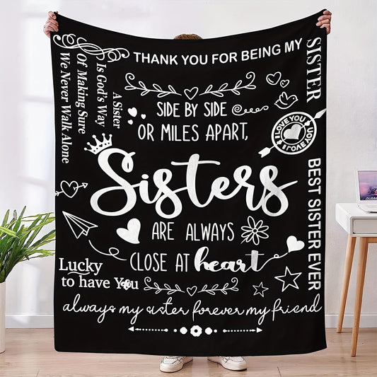 1pc To Sister Printed Throw Blanket Soft And Comfortable Blanket