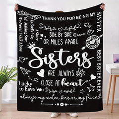 1pc To Sister Printed Throw Blanket Soft And Comfortable Blanket