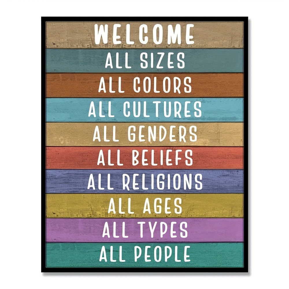 Welcome Sign Wall Decor - Classroom Rules Poster - 8X10 INCH