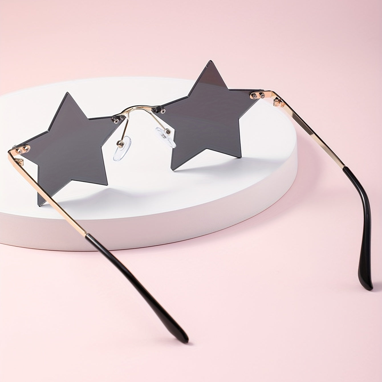 Y2K Star Rimless Sunglasses Men Women UV400