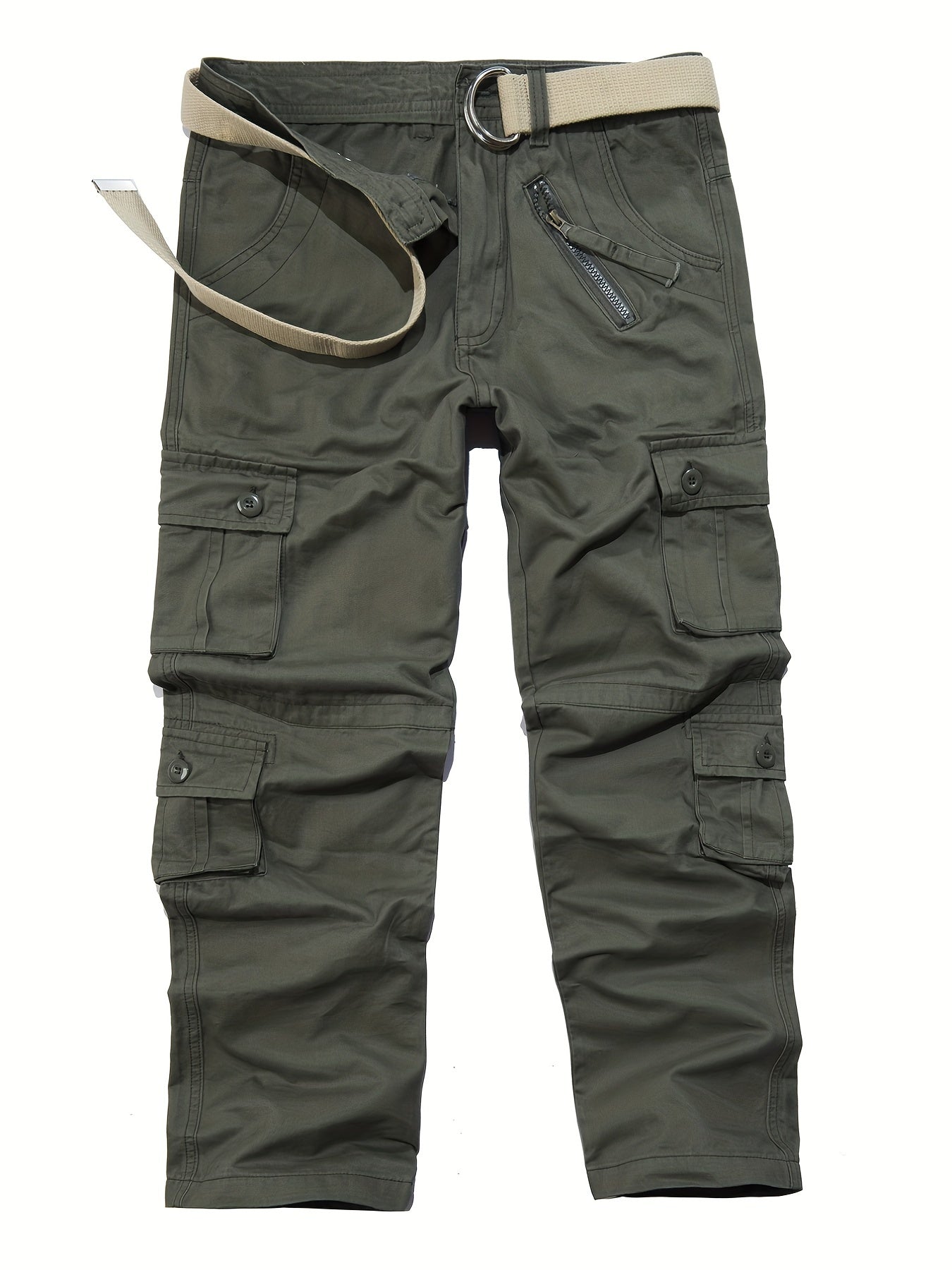 Men's Loose Washed Cargo Jeans Plus Size