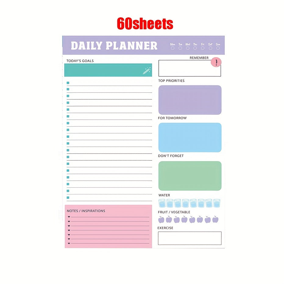 Daily Planner To Do Notes Water Reminder Time