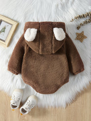 Cute Animal Fleece Romper for Cozy Winter