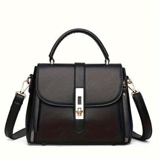 Women's Faux Leather Top Handle Bag