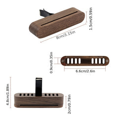 Long-lasting Car Vent Clip Air Freshener Walnut Wood