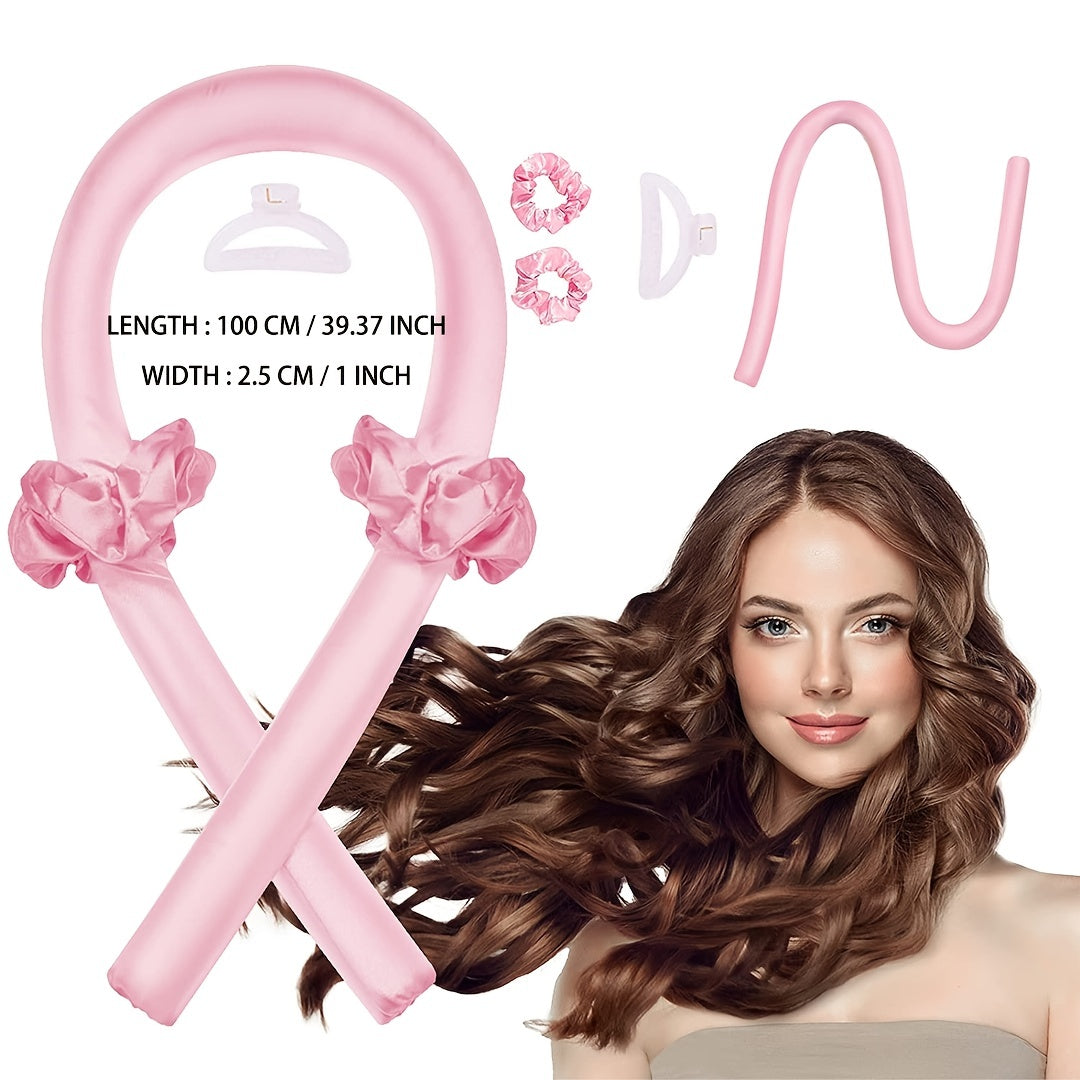Heatless Curling Rod Headband Silk Ribbon Curl Hair Roller Curls