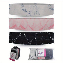 Printed Butt Exercise Band Set Latex Non-slip Stretchy Band Tension Band