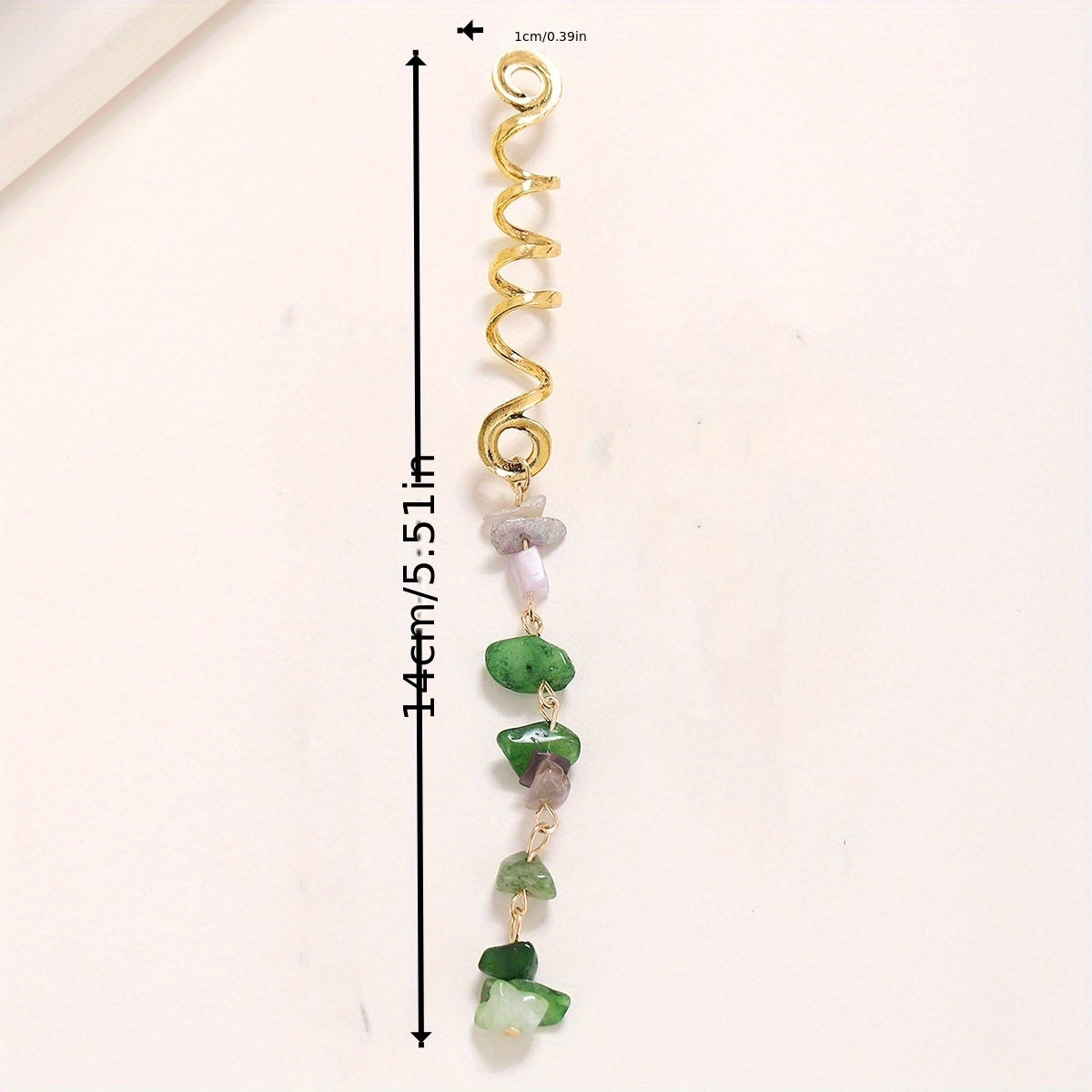 Metal Dreadlock Hair Clip Pendant Spiral Braid DIY Decoration