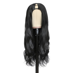 Natural Curly V Part Wig Long Body Wave Synthetic Wig