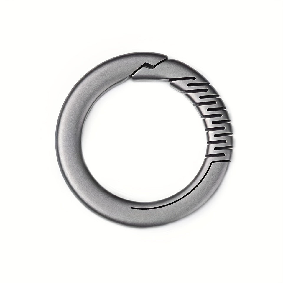 Titanium Car Keyring Without Spring Elastic Keyring Creative Pendant