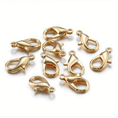 60pcs Lobster Clasps for Bracelets Necklaces 10-18mm Hooks Closure Findings