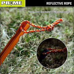12pcs Colorful Aluminum Ground Nails with Reflective Rope for Camping