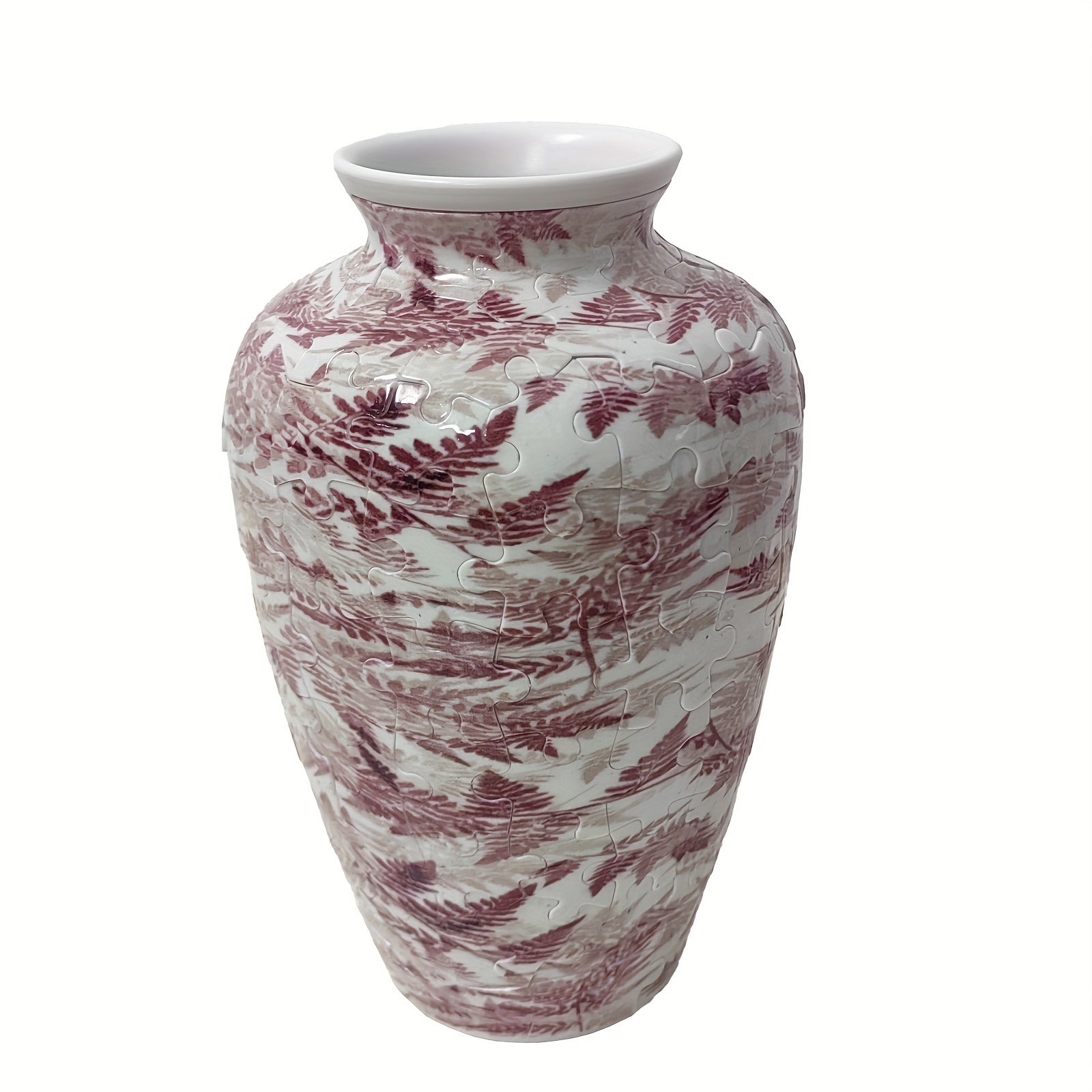 3D Puzzle Vase Feather Pattern 120 Pieces Floral Decor