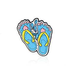 Summer Swimsuit Roller Skates Film Brooch