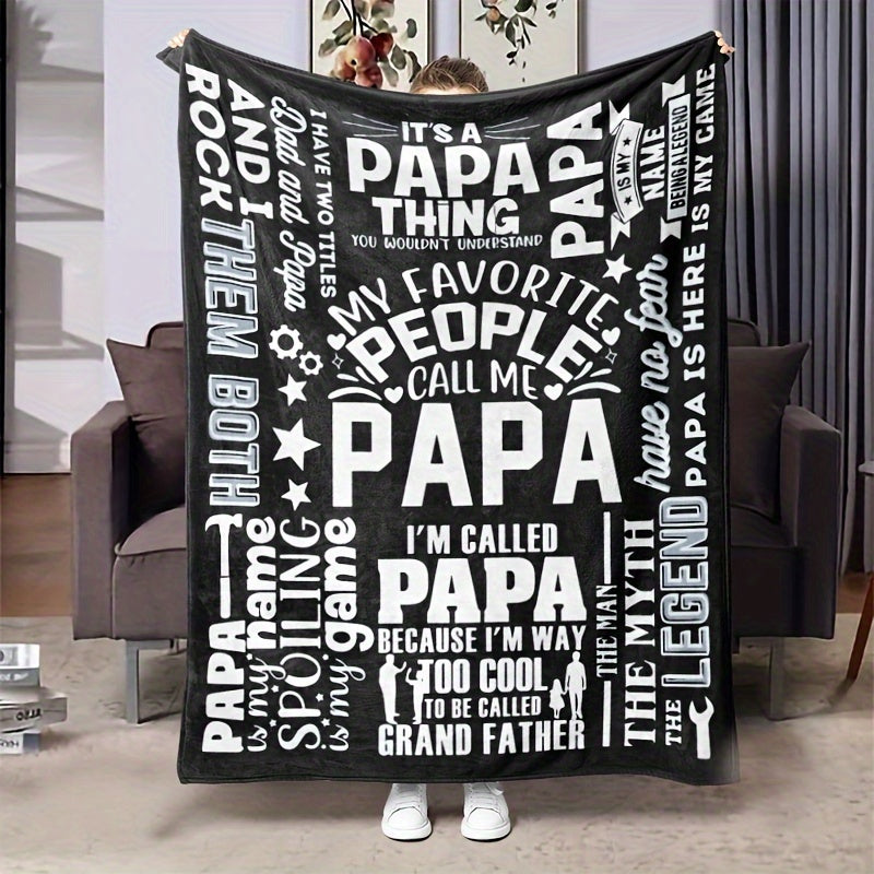 Grandpa Gift Blanket For Outdoor Camping Sofa Living Room Decor