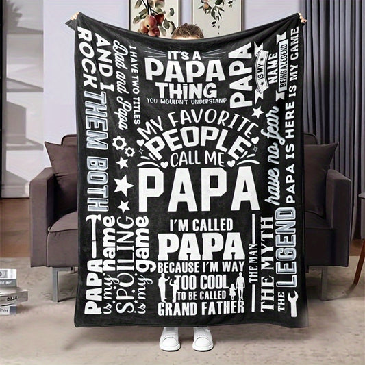 Grandpa Gift Blanket For Outdoor Camping Sofa Living Room Decor