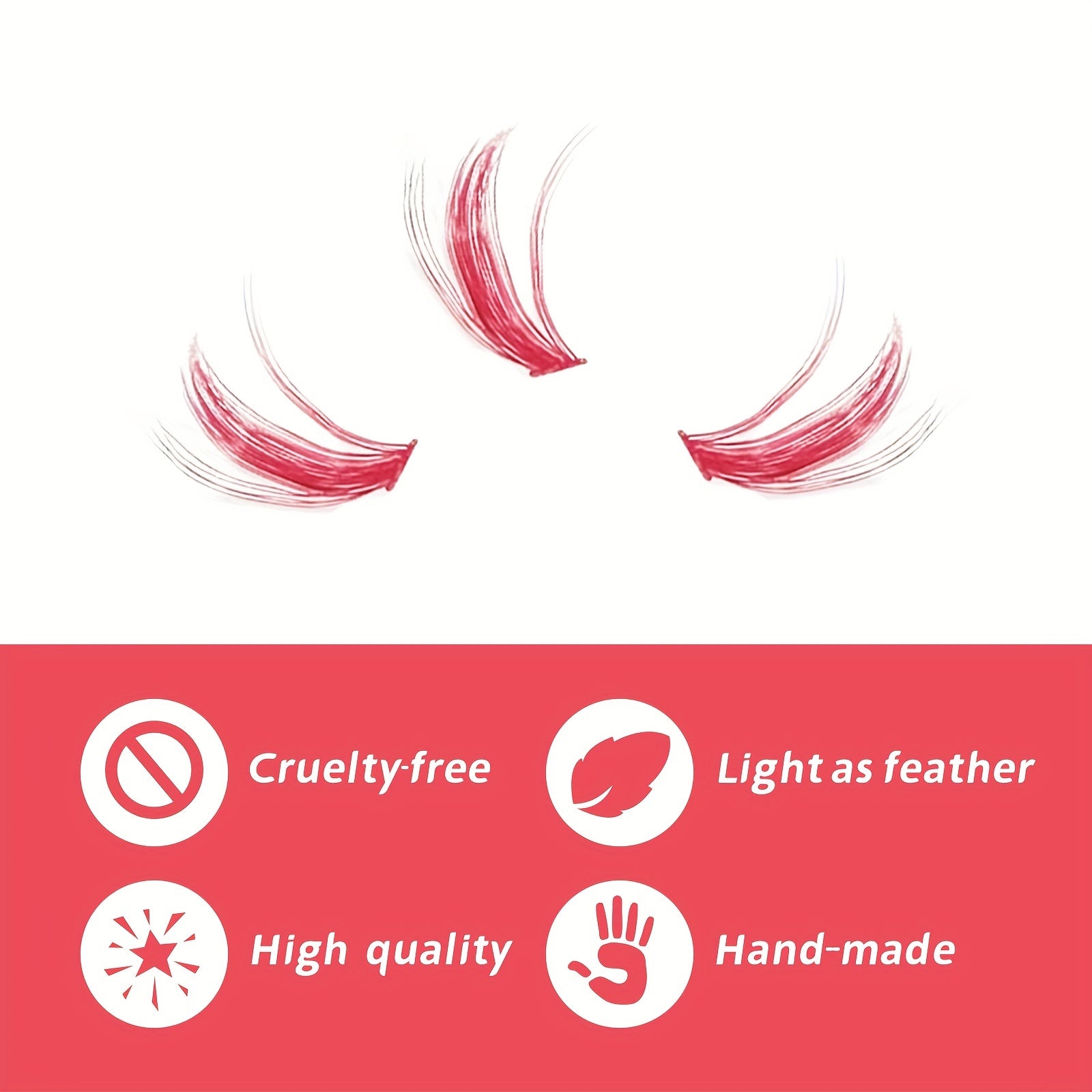 200pcs Pink DIY Eyelashes Extensions Natural Look False Eyelashes