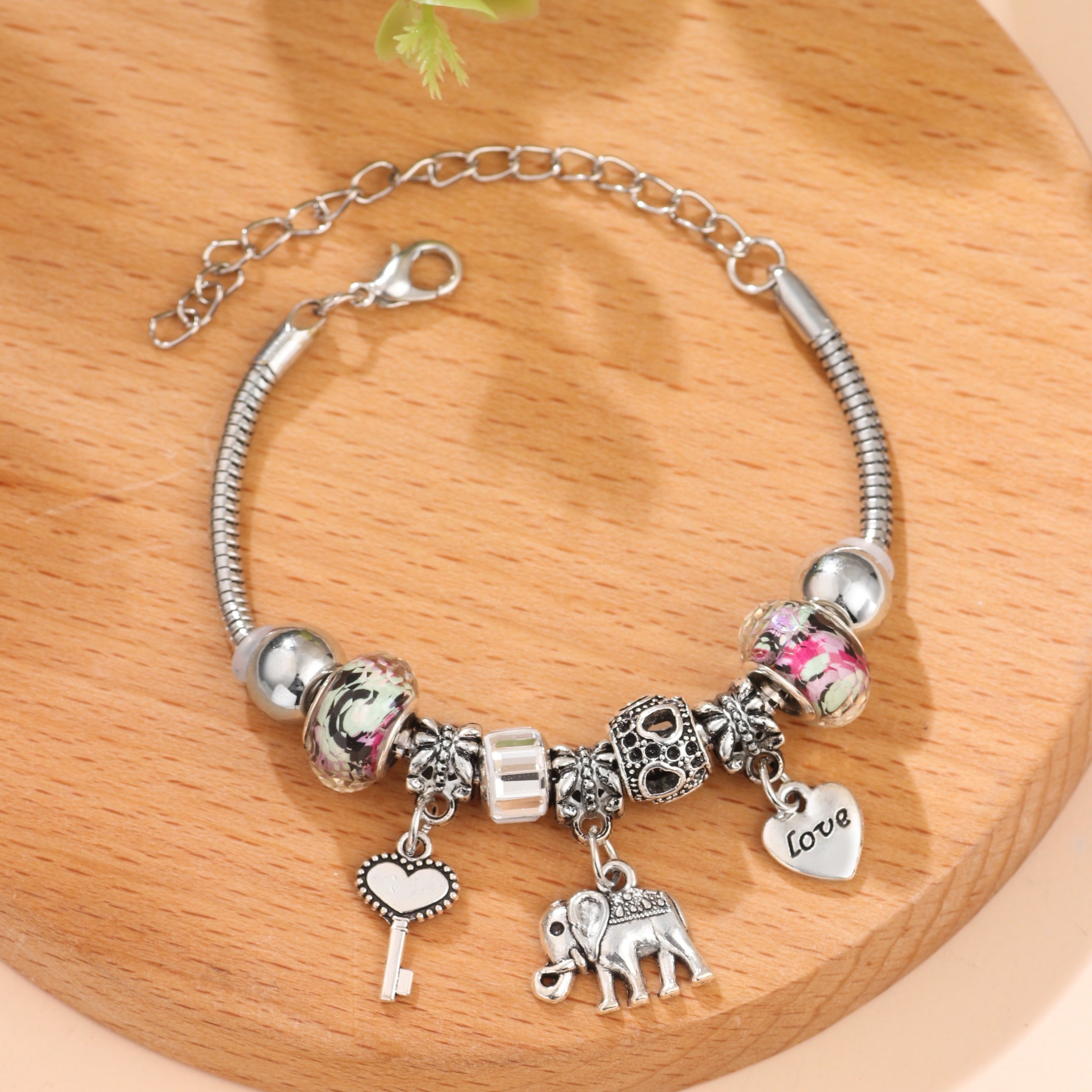 Elephant Charm Bracelet Animal Hand Decoration Jewelry Gift