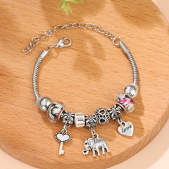 Elephant Charm Bracelet Animal Hand Decoration Jewelry Gift