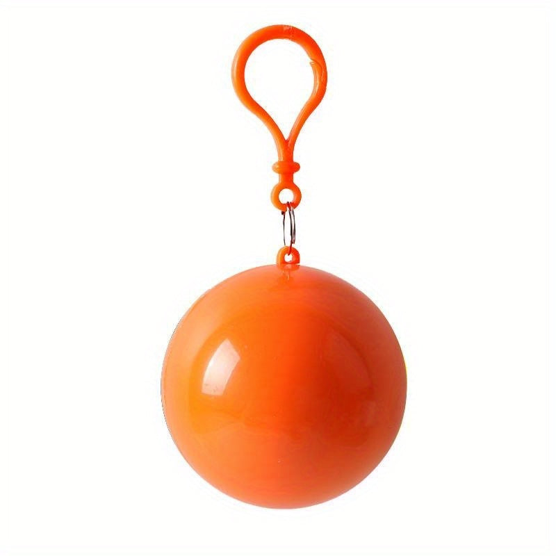 Disposable Ball Shape Raincoat Key Chain for Outdoor Activities