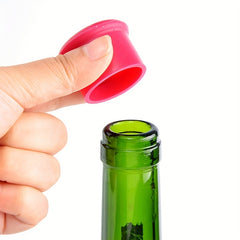 10pcs Silicone Bottle Caps Reusable Wine Stoppers Kitchen Accessory