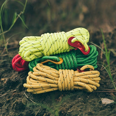 4pcs 3m Reflective Rope Wind Rope with Buckle for Camping