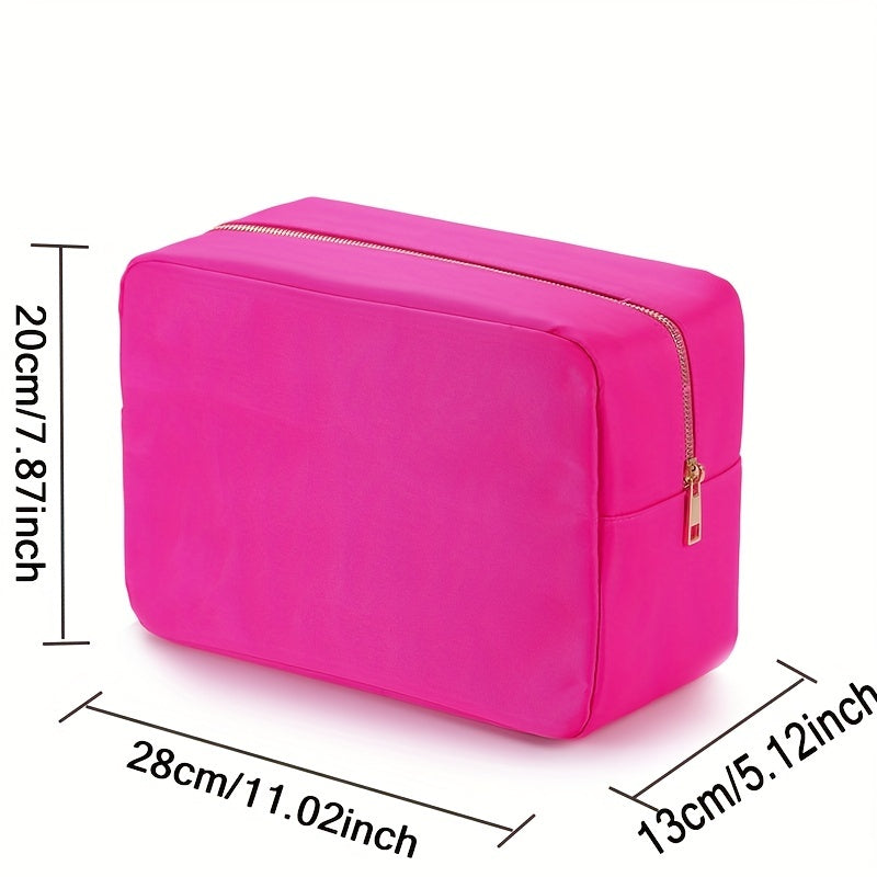 Waterproof Nylon Makeup Bag Travel Cosmetic Organizer Pouch with Zipper