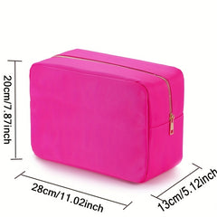 Waterproof Nylon Makeup Bag Travel Cosmetic Organizer Pouch with Zipper