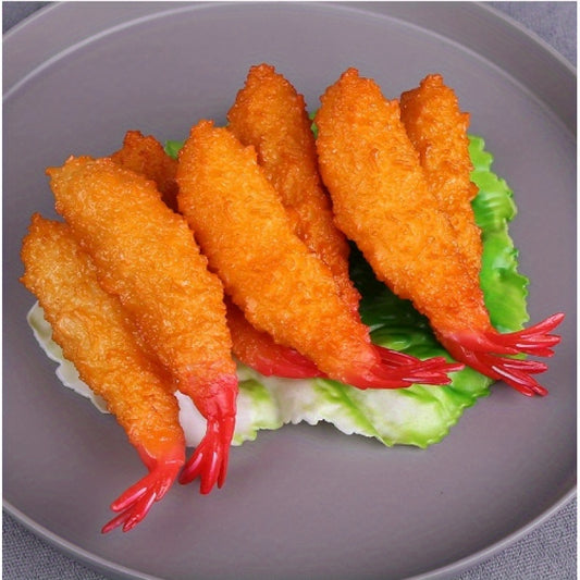 2pcs Realistic Japanese Tempura Shrimp Decor for Sushi Restaurant
