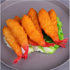 2pcs Realistic Japanese Tempura Shrimp Decor for Sushi Restaurant