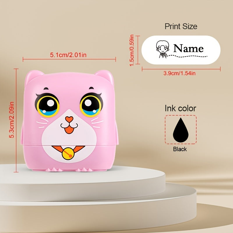 1pc Cartoon Name Stamp For Clothing Kids Waterproof Washable Name Stickers